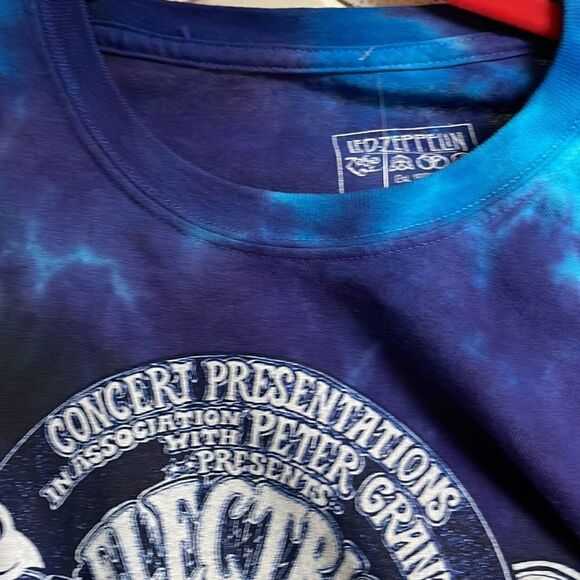 LED Zepplin Legendary Rock Band Concert Tie Dye T Shirt Crew Neck XL NWT - Picture 4 of 7